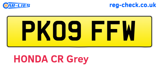 PK09FFW are the vehicle registration plates.