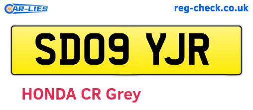 SD09YJR are the vehicle registration plates.