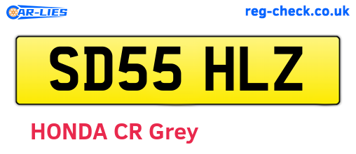 SD55HLZ are the vehicle registration plates.