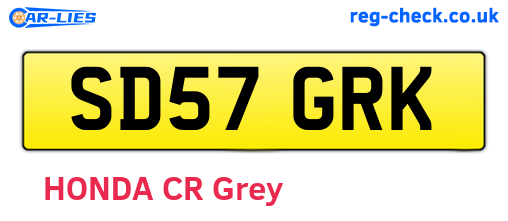 SD57GRK are the vehicle registration plates.