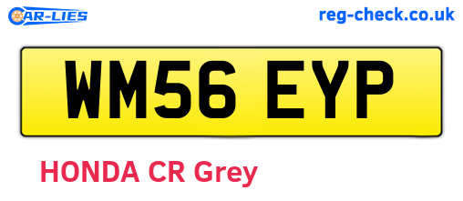 WM56EYP are the vehicle registration plates.