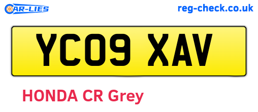 YC09XAV are the vehicle registration plates.
