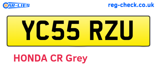 YC55RZU are the vehicle registration plates.