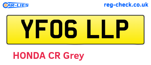 YF06LLP are the vehicle registration plates.