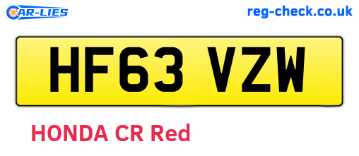 HF63VZW are the vehicle registration plates.
