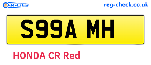 S99AMH are the vehicle registration plates.