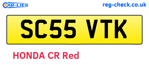 SC55VTK are the vehicle registration plates.