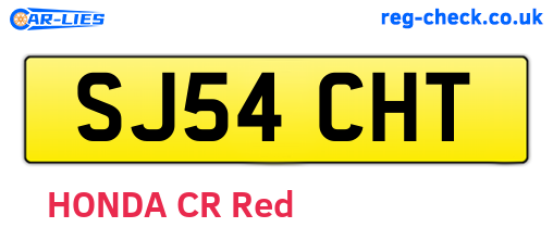 SJ54CHT are the vehicle registration plates.