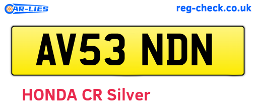 AV53NDN are the vehicle registration plates.