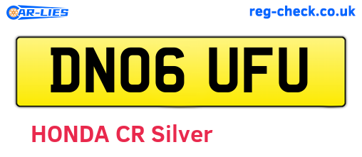 DN06UFU are the vehicle registration plates.