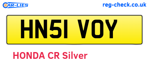 HN51VOY are the vehicle registration plates.