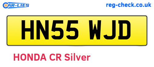 HN55WJD are the vehicle registration plates.