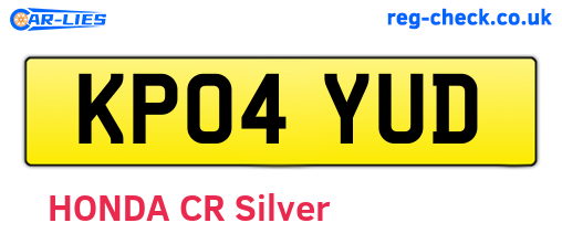 KP04YUD are the vehicle registration plates.