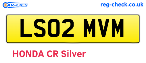 LS02MVM are the vehicle registration plates.
