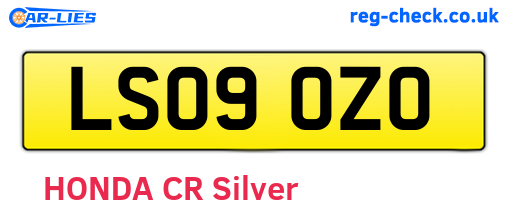 LS09OZO are the vehicle registration plates.