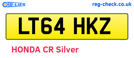 LT64HKZ are the vehicle registration plates.