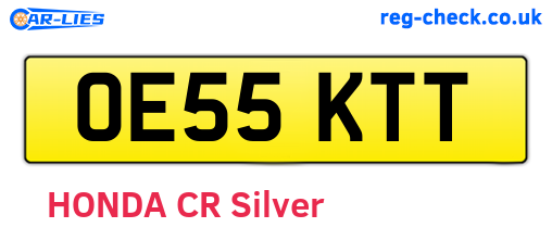 OE55KTT are the vehicle registration plates.