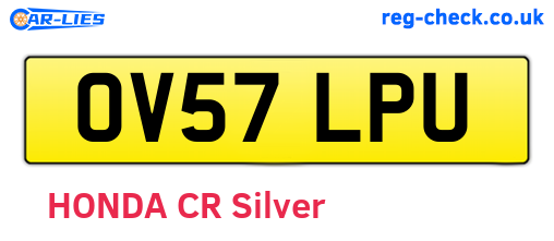 OV57LPU are the vehicle registration plates.
