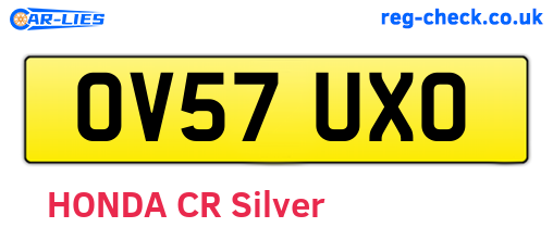 OV57UXO are the vehicle registration plates.