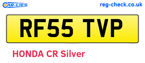 RF55TVP are the vehicle registration plates.