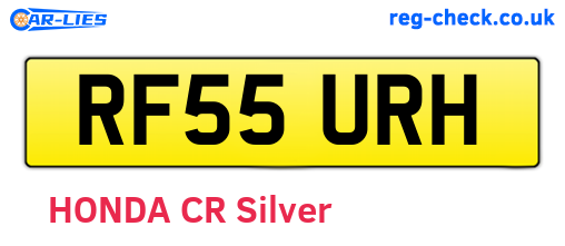 RF55URH are the vehicle registration plates.