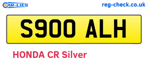 S900ALH are the vehicle registration plates.