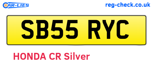 SB55RYC are the vehicle registration plates.