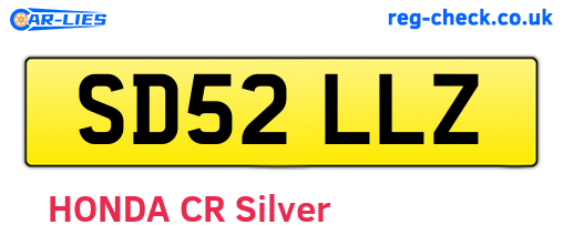 SD52LLZ are the vehicle registration plates.