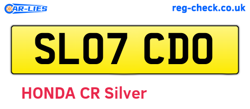 SL07CDO are the vehicle registration plates.
