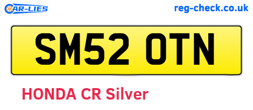 SM52OTN are the vehicle registration plates.