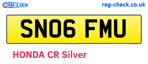 SN06FMU are the vehicle registration plates.