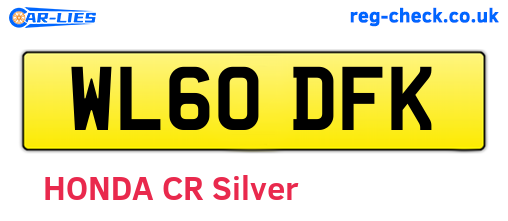 WL60DFK are the vehicle registration plates.