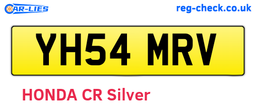 YH54MRV are the vehicle registration plates.