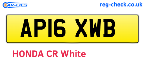 AP16XWB are the vehicle registration plates.