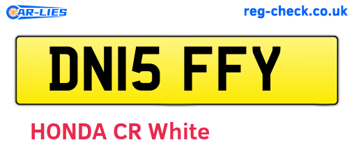 DN15FFY are the vehicle registration plates.