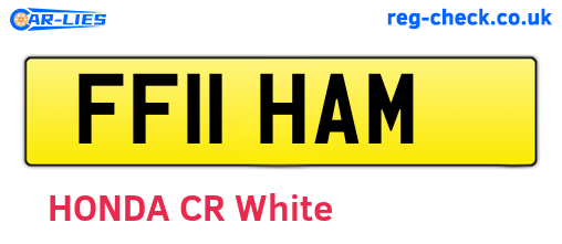 FF11HAM are the vehicle registration plates.