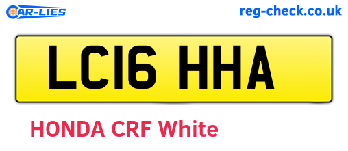 LC16HHA are the vehicle registration plates.