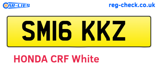 SM16KKZ are the vehicle registration plates.