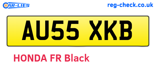 AU55XKB are the vehicle registration plates.