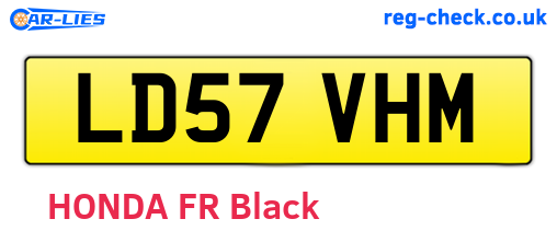 LD57VHM are the vehicle registration plates.