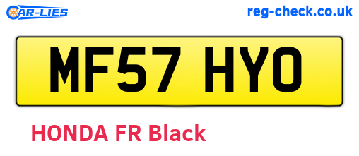 MF57HYO are the vehicle registration plates.