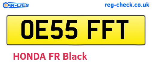 OE55FFT are the vehicle registration plates.