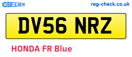 DV56NRZ are the vehicle registration plates.