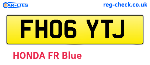 FH06YTJ are the vehicle registration plates.