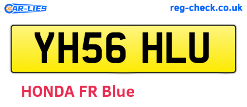 YH56HLU are the vehicle registration plates.