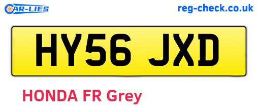 HY56JXD are the vehicle registration plates.