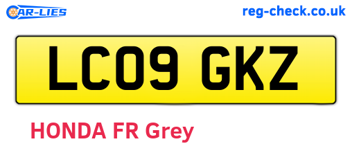 LC09GKZ are the vehicle registration plates.
