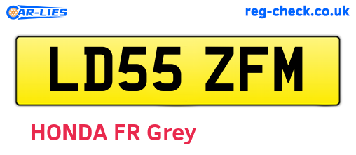 LD55ZFM are the vehicle registration plates.