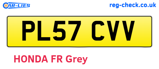 PL57CVV are the vehicle registration plates.