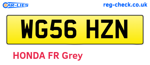 WG56HZN are the vehicle registration plates.